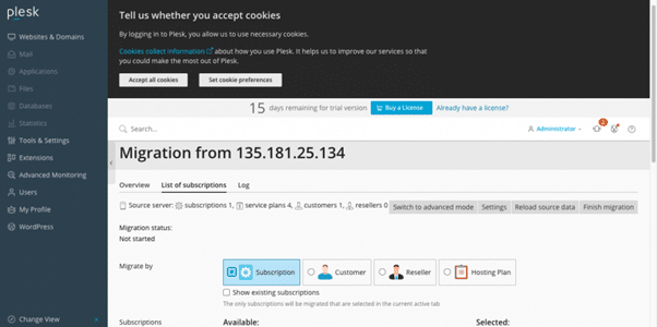 List of subscription