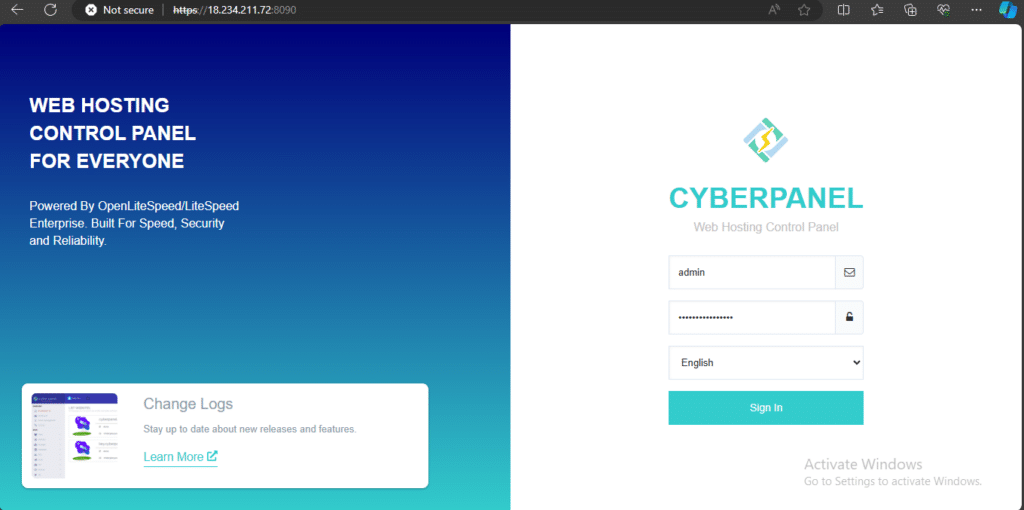 Cyber panel Interface