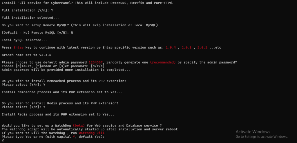 Full service for cyber panel