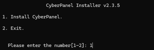 Install cyberpanel