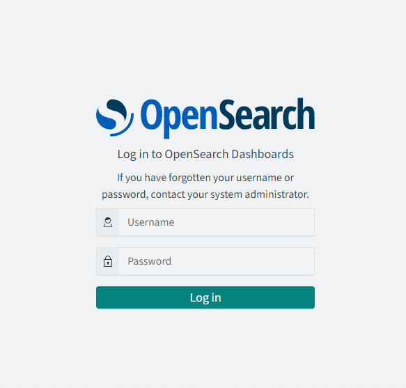 OpenSearch Dashboard Login