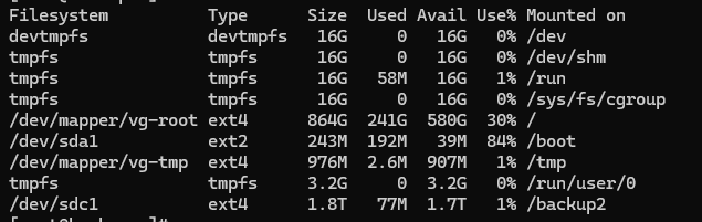 Backup configuration