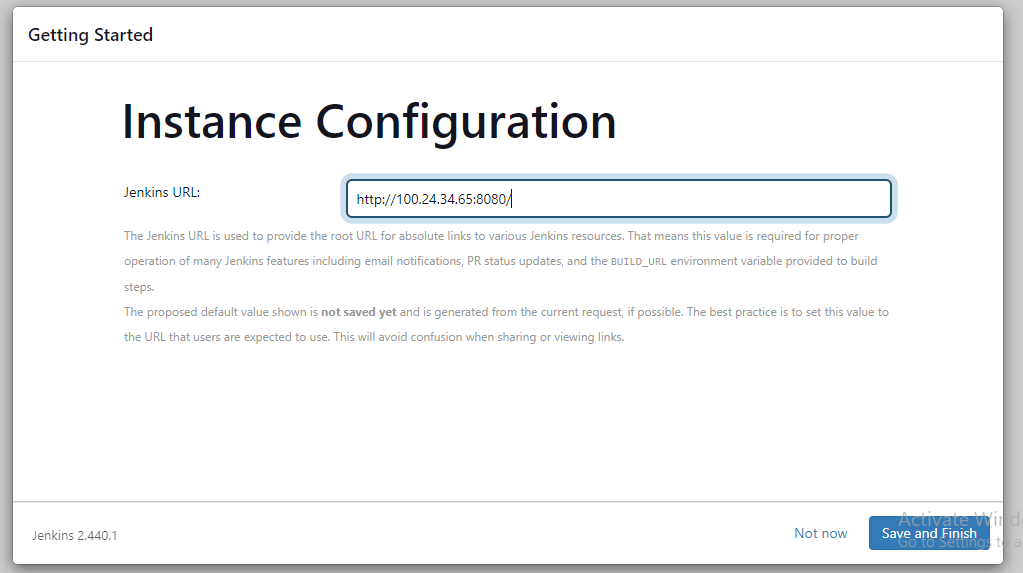  Instance configuration