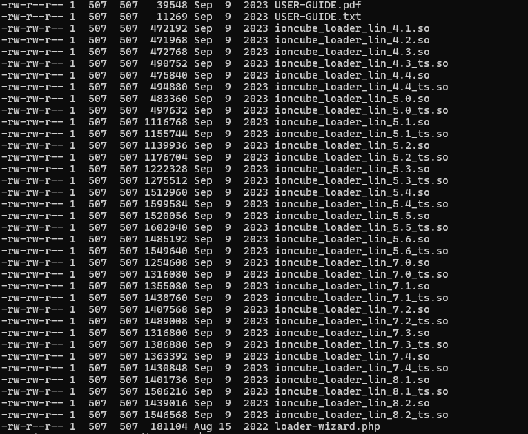 ioncube lists