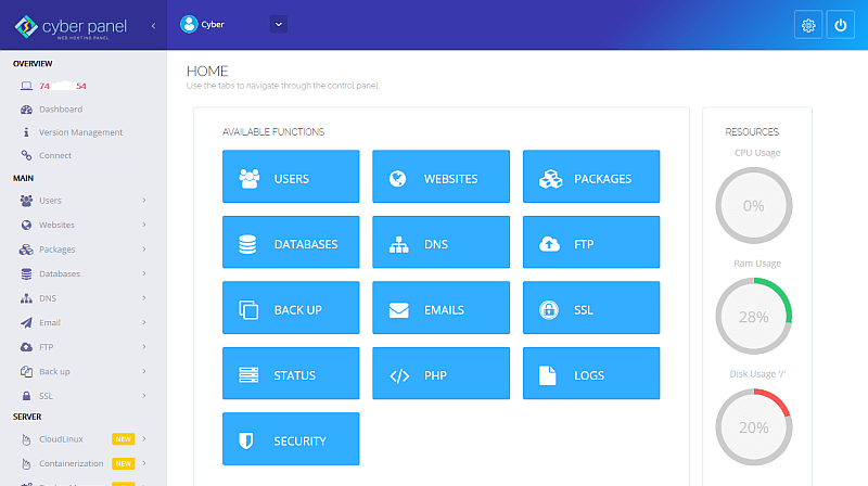 CyberPanel Server Management Services