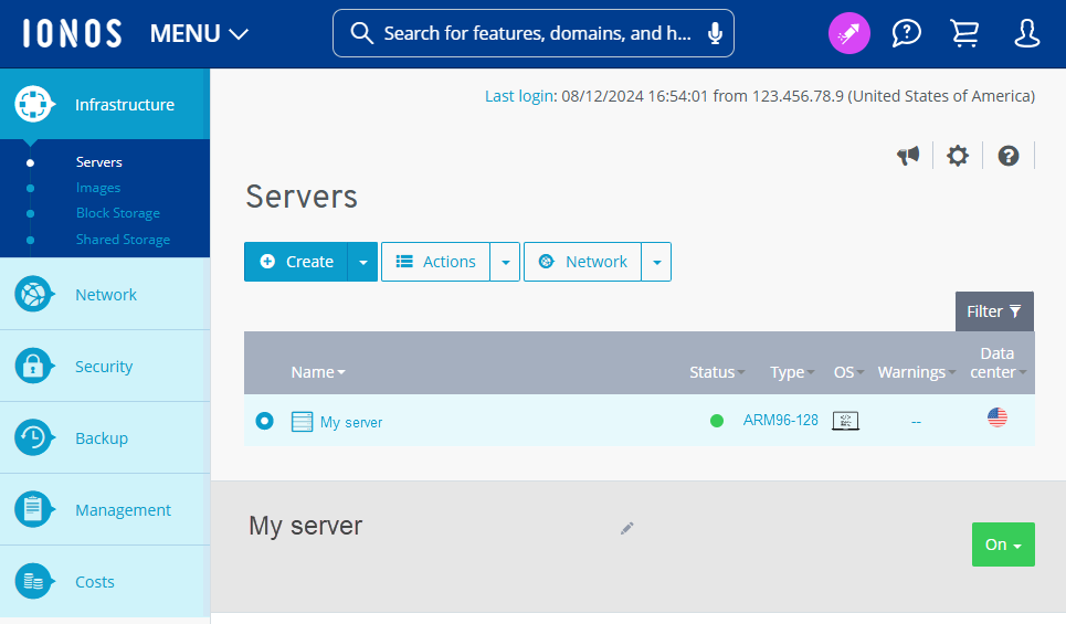 IONOS Server Management Services