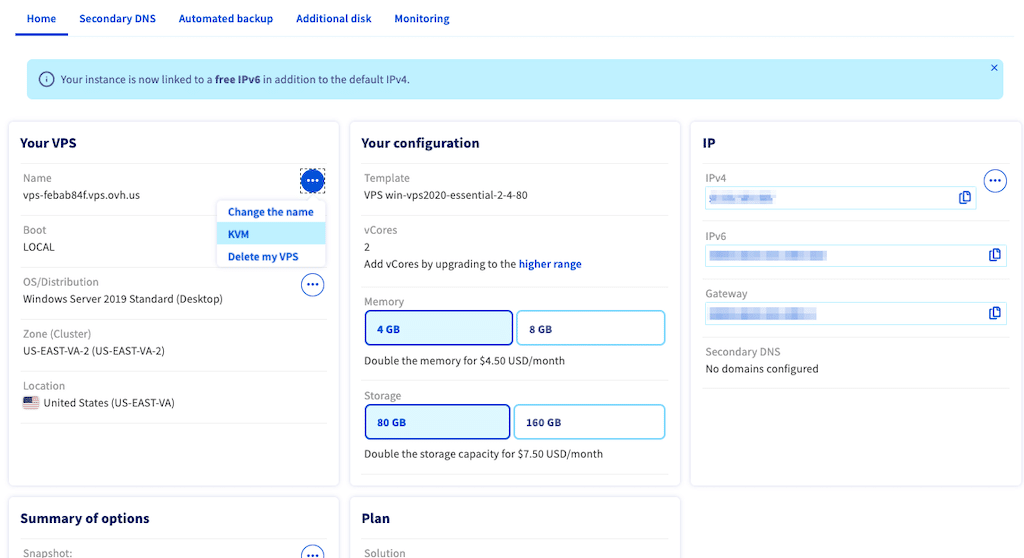 OVHcloud Server Management Services