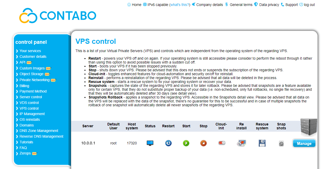Contabo Server Management Services
